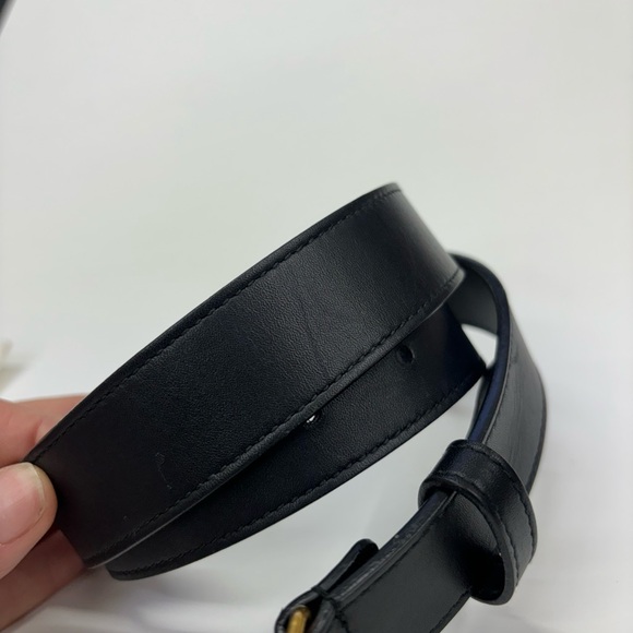 EUC AUTHENTIC GG MARMONT BLACK LEATHER BELT 80.32 WITH DUST BAG. no box - Picture 8 of 11